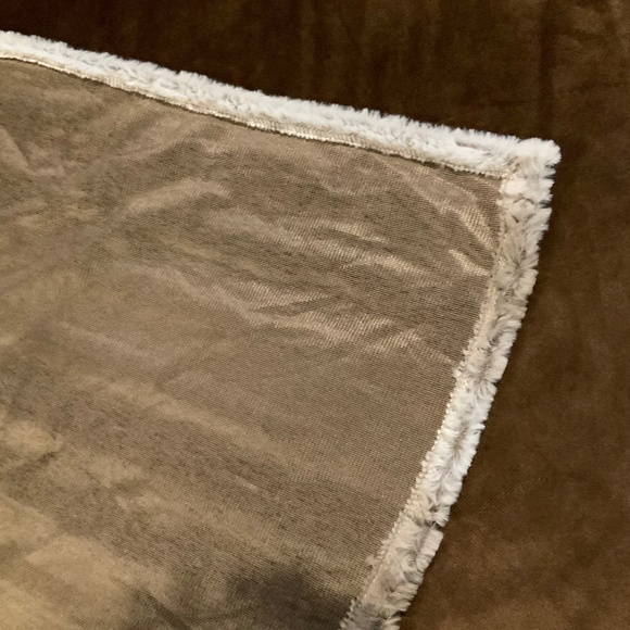 Poncho Cream, White, Brown, OS - Picture 4 of 4